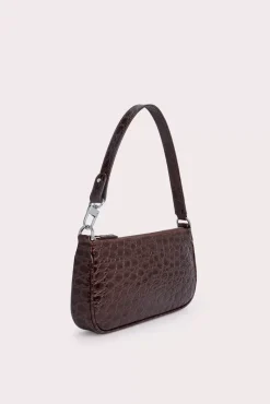 Rachel Sequoia Circular Croco Embossed Leather