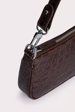 Rachel Sequoia Circular Croco Embossed Leather
