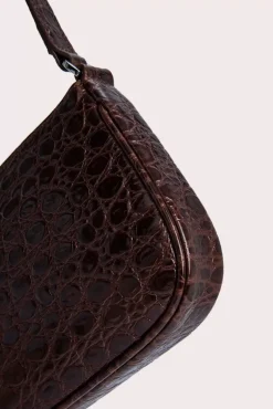 Rachel Sequoia Circular Croco Embossed Leather