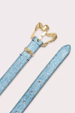 Ribbon Denim Leather