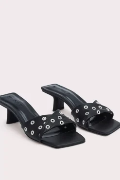 Rocco Black Nappa Leather And Eyelets