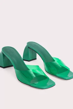Romy Clover Green Pvc And Patent Leather