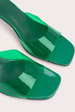 Romy Clover Green Pvc And Patent Leather