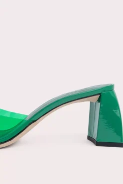 Romy Clover Green Pvc And Patent Leather