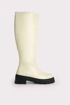 Russel Ivory Soft Semi Patent Leather