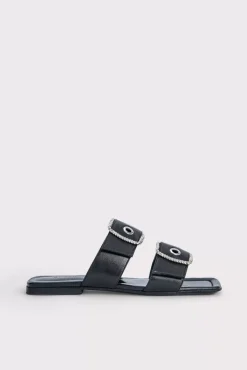 Saba Black Nappa Leather
