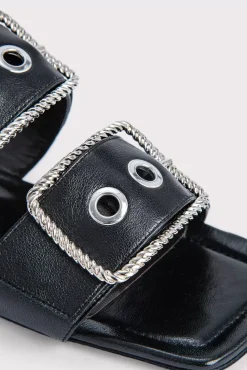 Saba Black Nappa Leather