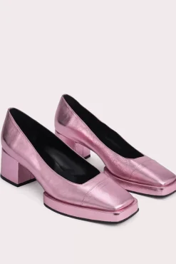 Sava Pink Metallic Leather