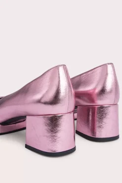 Sava Pink Metallic Leather