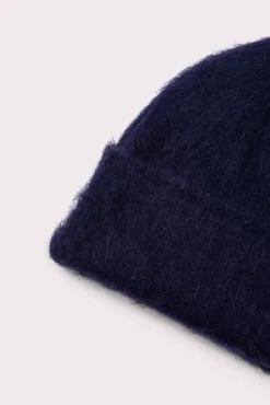 Solid Brushed Hat Ink Alpaca