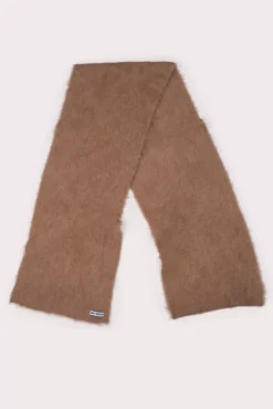 Solid Brushed Scarf Camel Alpaca