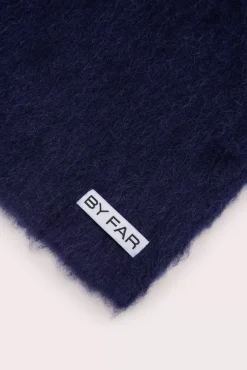 Solid Brushed Scarf Ink Alpaca