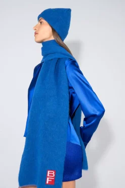 Solid Scarf Deep Blue Alpaca