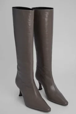 Stevie 42 Khaki Creased Leather