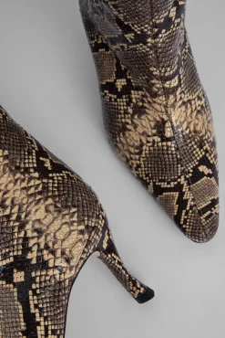 Stevie 42 Mocha Snake Print Leather