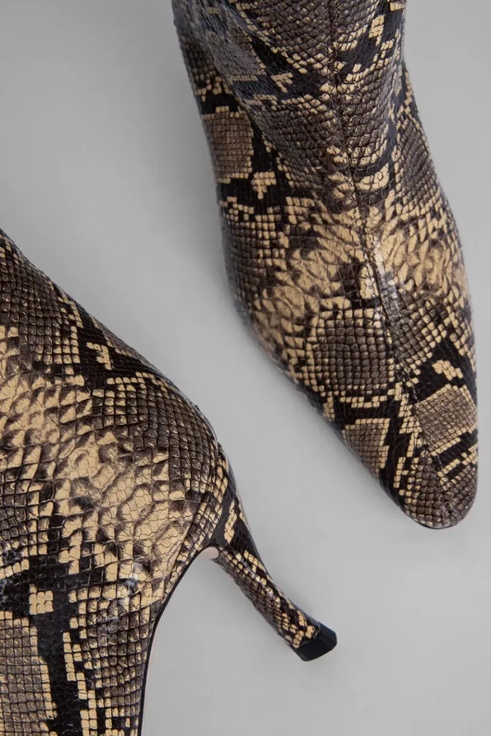 Stevie 42 Mocha Snake Print Leather