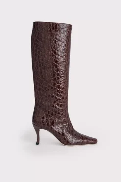 Stevie 42 Sequoia Circular Croco Embossed Leather