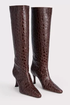 Stevie 42 Sequoia Circular Croco Embossed Leather