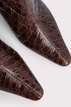 Stevie 42 Sequoia Circular Croco Embossed Leather