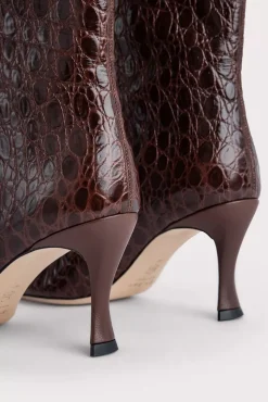 Stevie 42 Sequoia Circular Croco Embossed Leather
