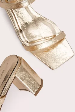 Tanya Parchment Metallic Leather