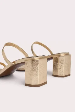 Tanya Parchment Metallic Leather