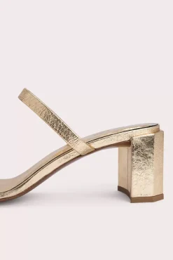 Tanya Parchment Metallic Leather