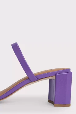 Tanya Violet Gloss Grained Leather