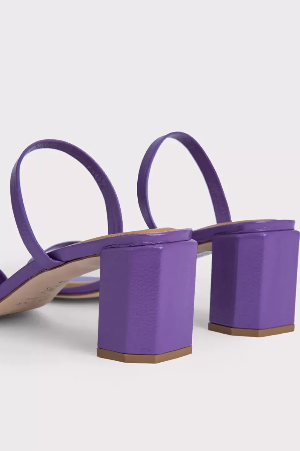 Tanya Violet Gloss Grained Leather