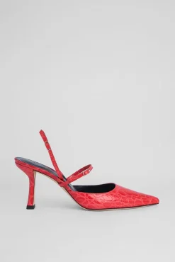 Tiffany Pomodoro Circular Croco Embossed Leather