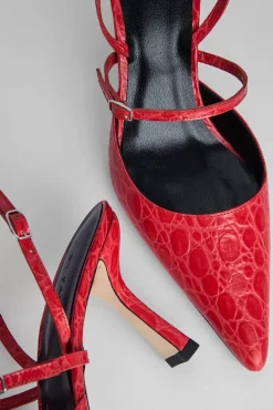 Tiffany Pomodoro Circular Croco Embossed Leather