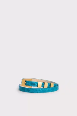 Vic Azur Circular Croco Embossed Leather
