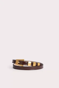 Vic Brown Semi Patent Leather