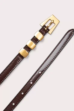 Vic Brown Semi Patent Leather