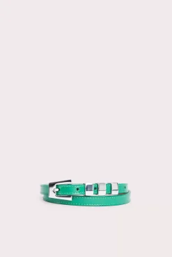 Vic Clover Green Semi Patent Leather