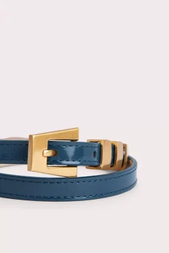 Vic Cobalto Semi Patent Leather