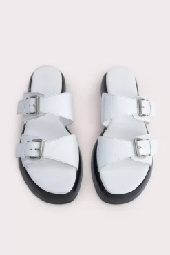 Wyatt White Maxi Croco And Nappa Leather