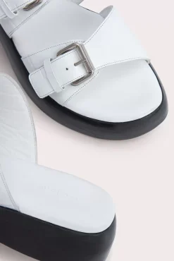 Wyatt White Maxi Croco And Nappa Leather