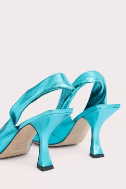 Yasha Aquamarine Metallic Leather