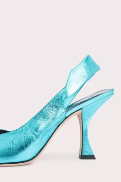 Yasha Aquamarine Metallic Leather