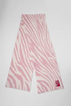 Zebra Scarf Candy Floss Alpaca