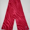 Zebra Scarf Red Hot Pink Alpaca