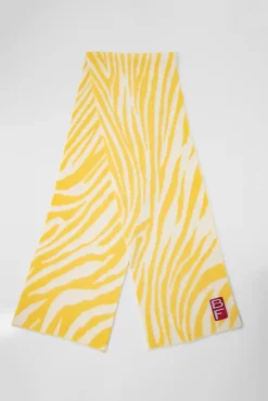 Zebra Scarf Sunlight Yellow Alpaca